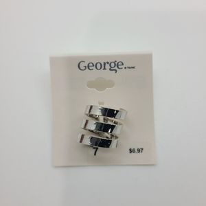 Thin Silver Spiral George Ring